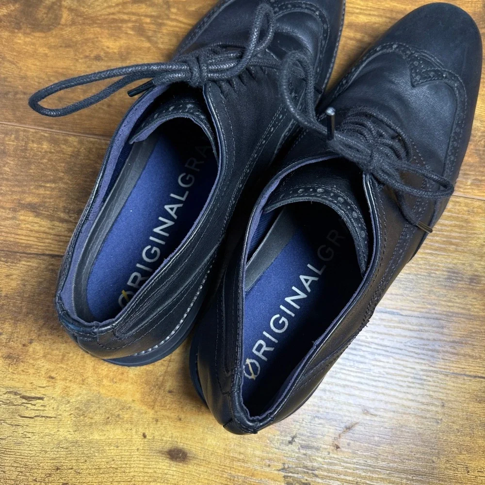 Cole Haan OriginalGrand C27984 Black Leather Wingtip Oxford Mens 12M